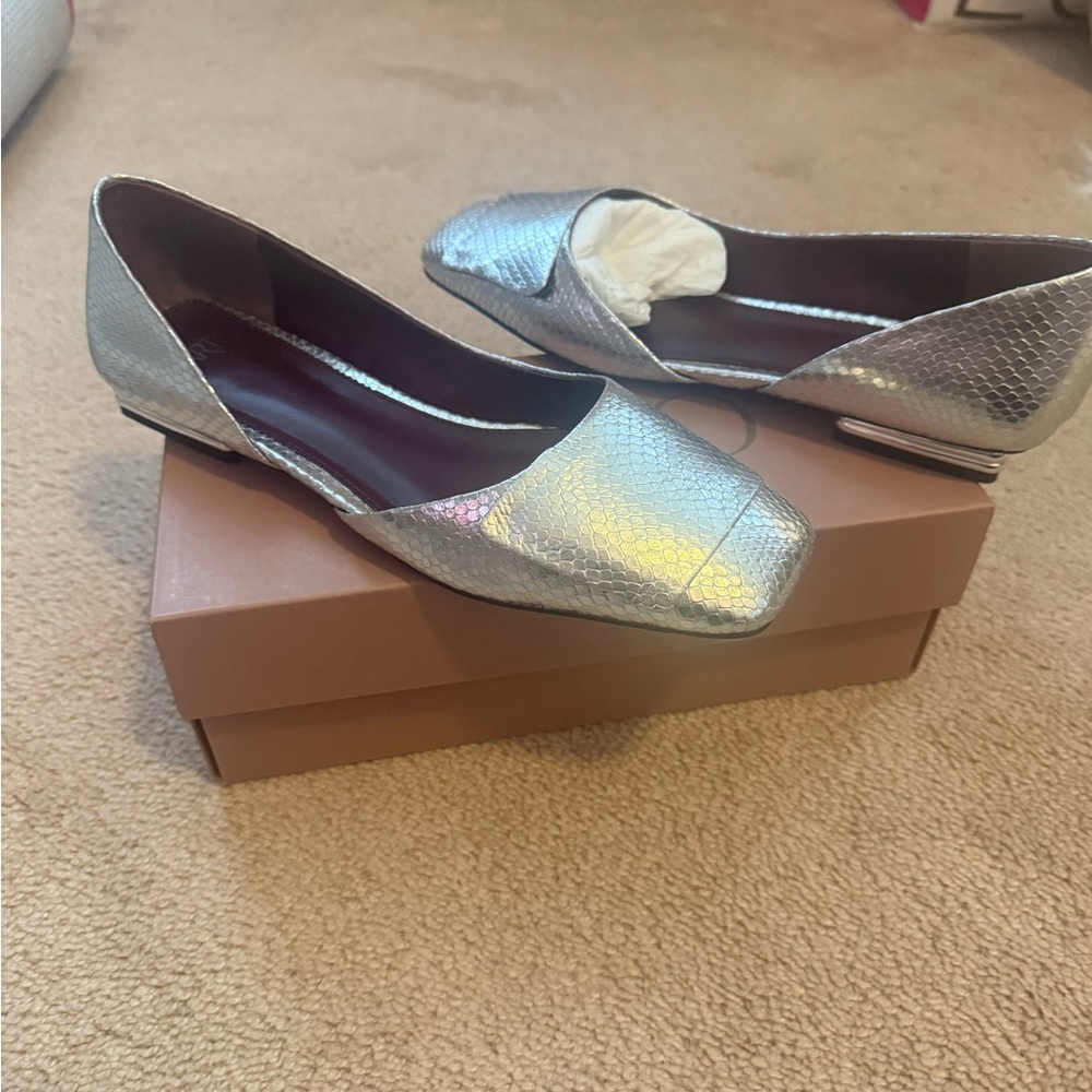 Franco Sarto Silver Flats
